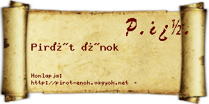 Pirót Énok névjegykártya